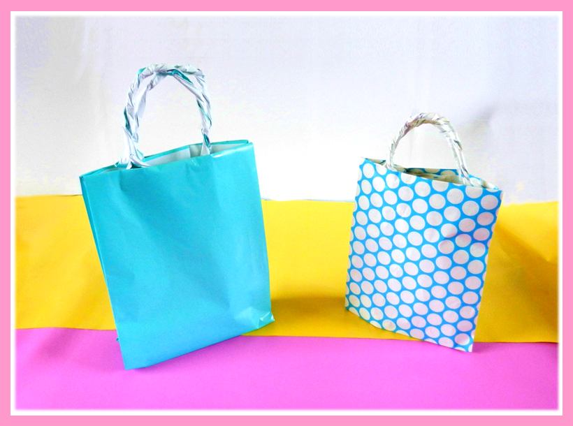 Selfmade paper shopping bags