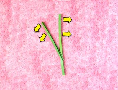 uitleg om een eenvoudige bloem te knutselen