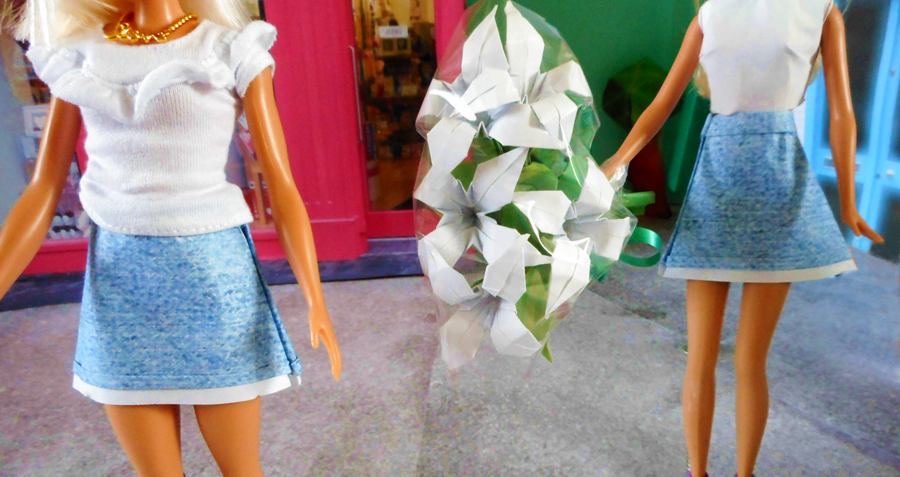 Origami poppenrokjes