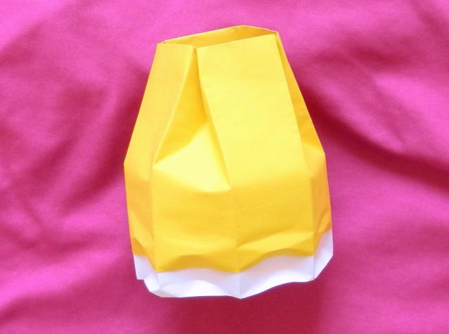 Origami knee length skirt