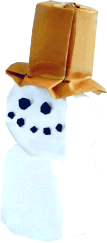 Origami sneeuwpop