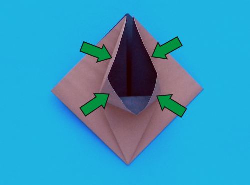 origami spooky tree with raven folding instructions