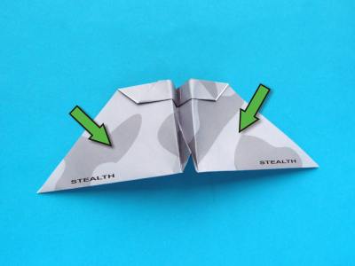 how to fold a paper plane, model stealth plane