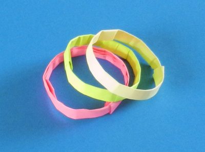 origami sticky note bracelets