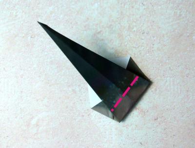 diagrammen voor een origami pijlstaartrog
