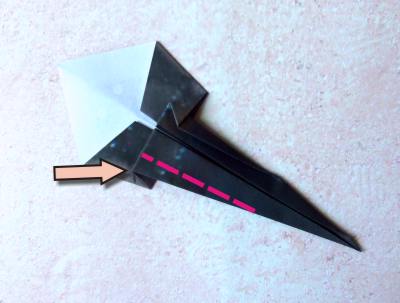 diagrammen voor een origami pijlstaartrog
