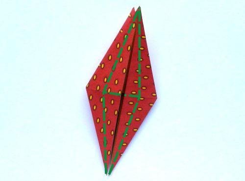origami strawberry gift box folding instructions