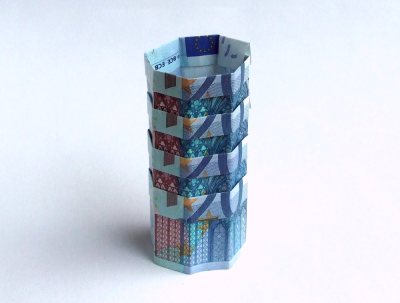 Origami Toren van Pisa maken