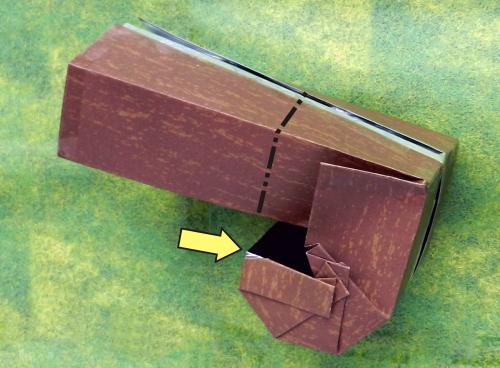 Origami treasure chest folding