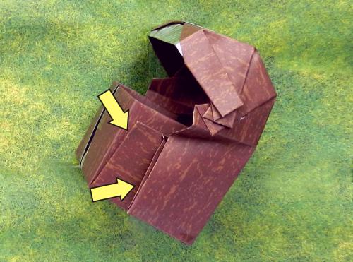 Origami treasure chest folding
