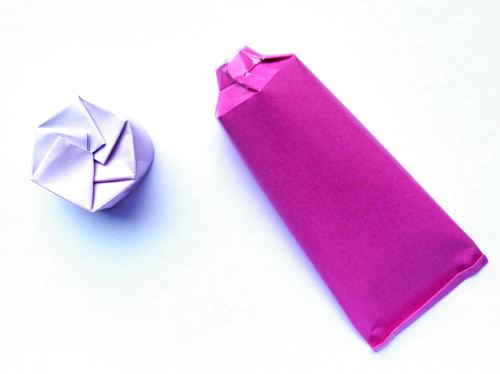 Origami tube and Cap