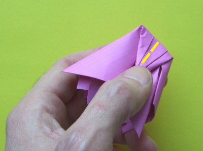 Origami Tulp vouwen