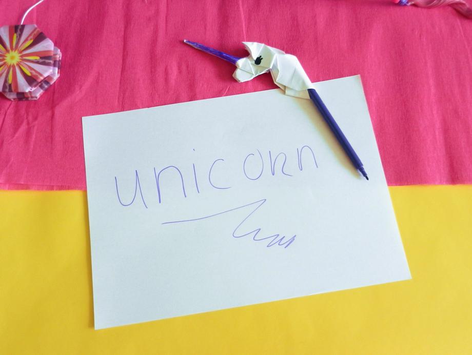 Unicorn pencil topper