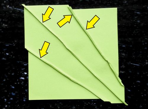 een blad met nerven knutselen van groen papier