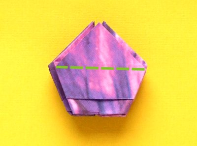 diagrams for folding an origami violet flower