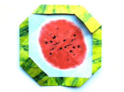 Nep watermeloen schijf maken