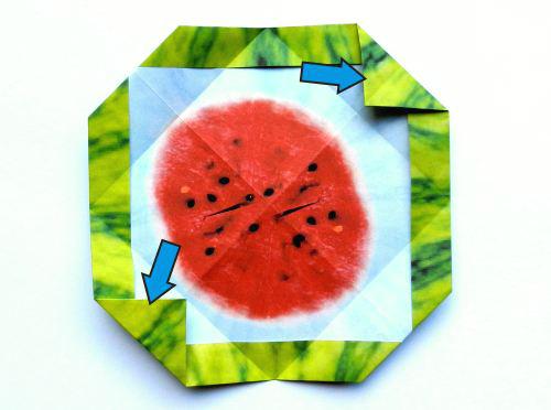 Make Origami Watermelon slices