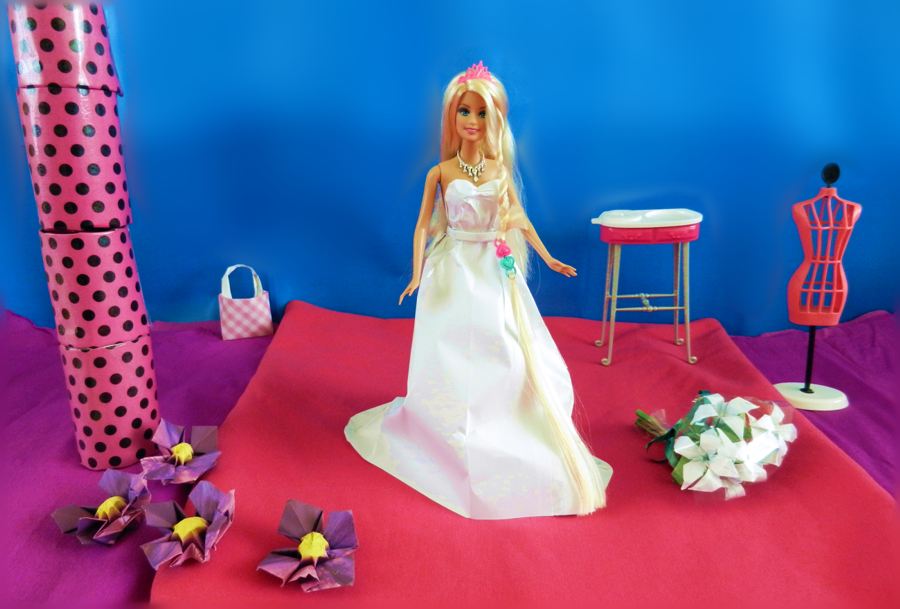 Barbie bruidsjurk modeshow