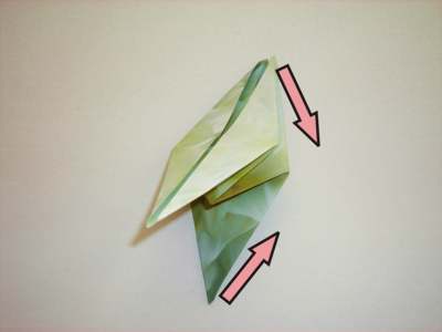 diagrammen voor een wit origami bloemetje