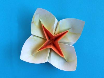 lovely white coloured origami flower