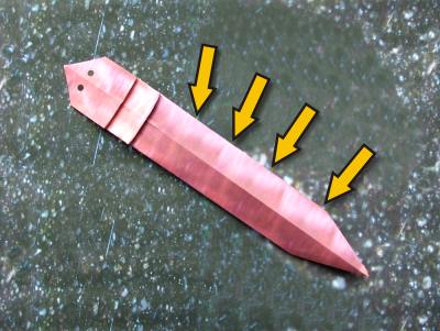 make an origami worm