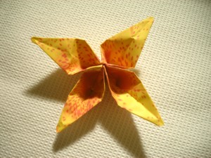 yellow Origami flower