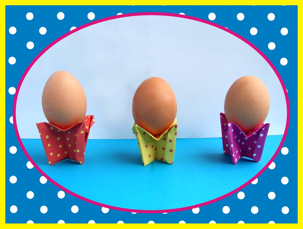 free printable origami card with easter eggs
