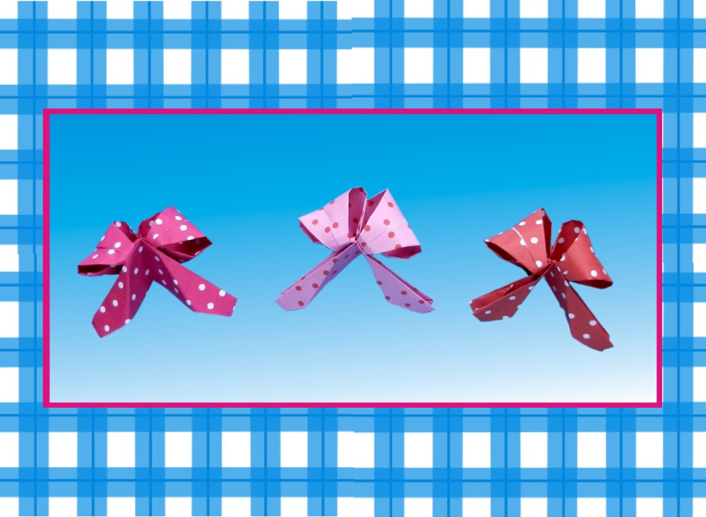 printable card with cute origami bows