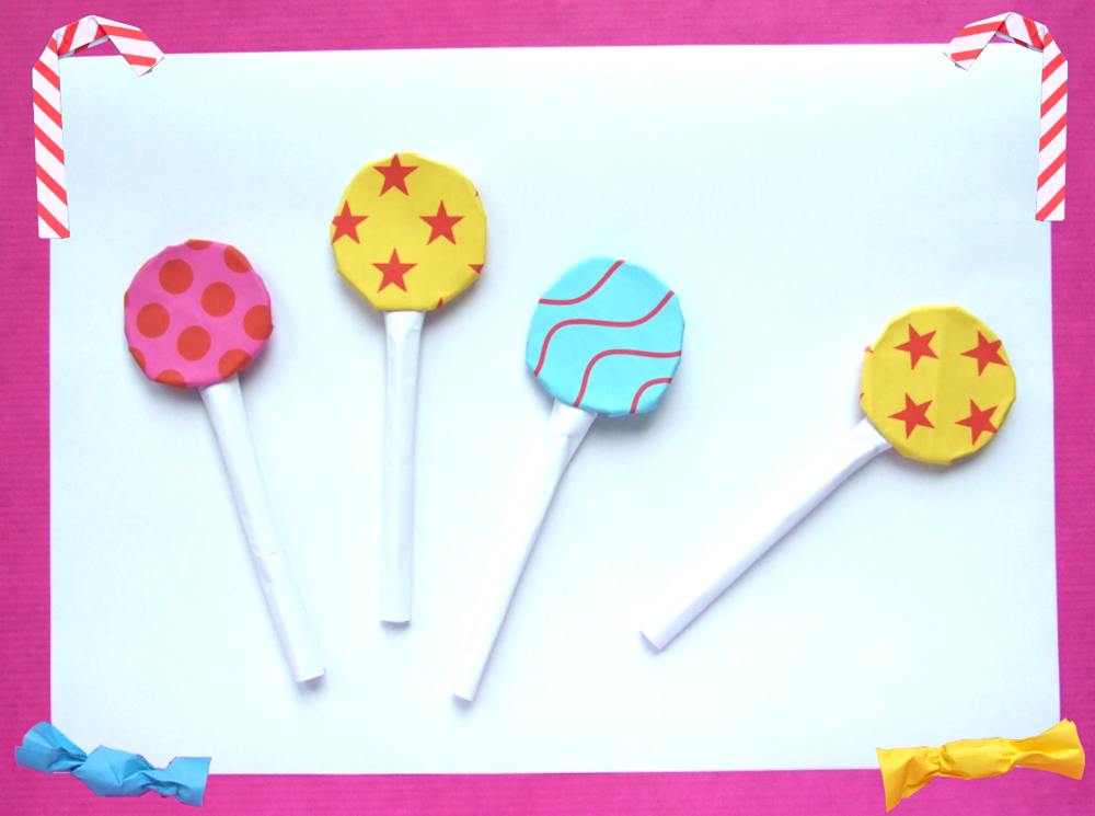 free card with sweet and tasty looking origami candy