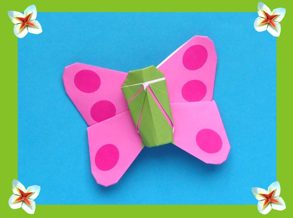 free card with a very cute and pretty origami butterfly