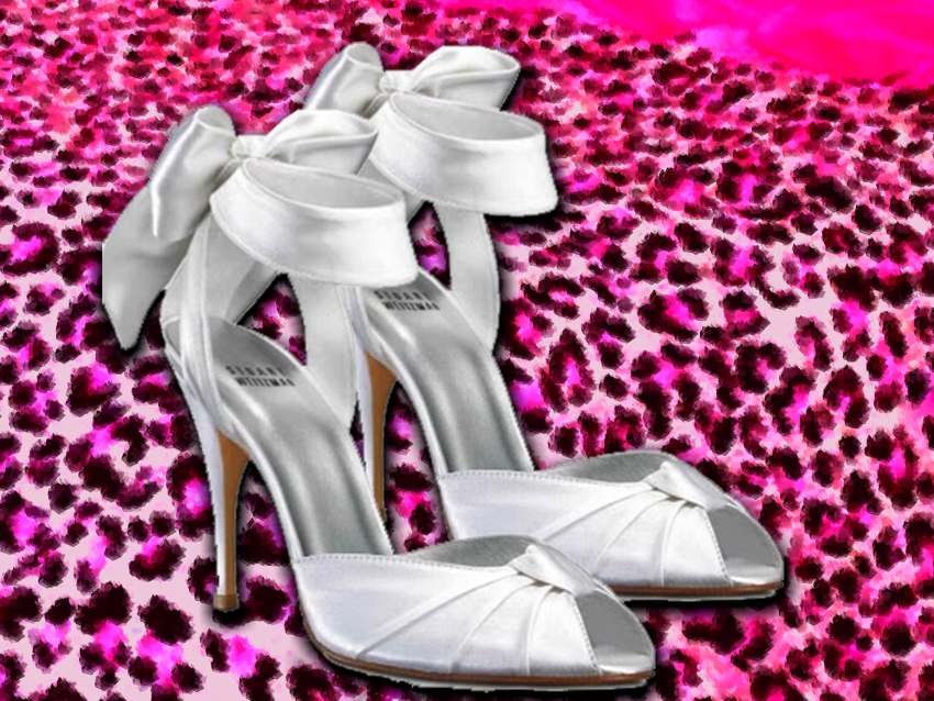 Lover wedding shoes with origami bow