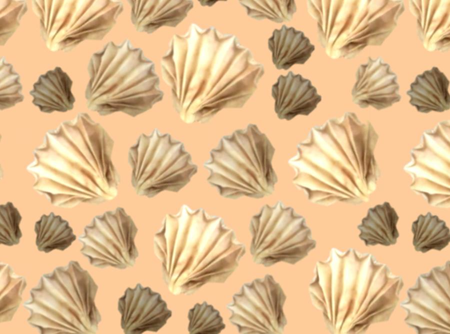 Origami seashells pattern