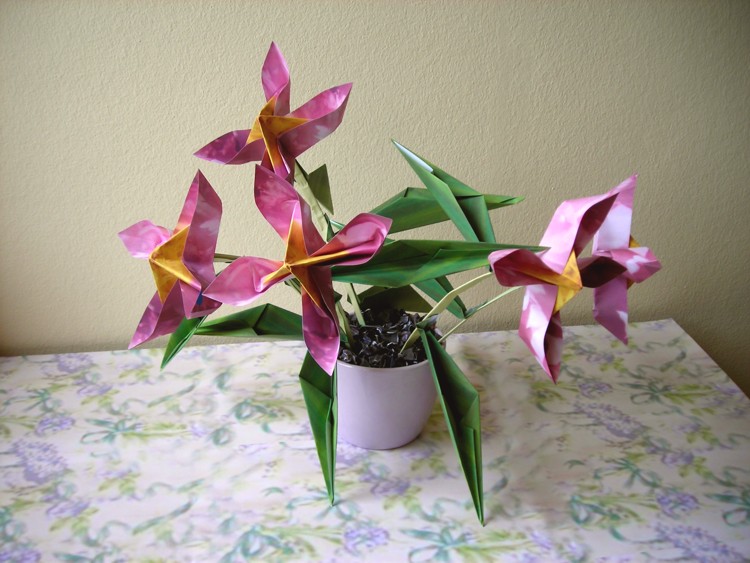 Origami bloemen