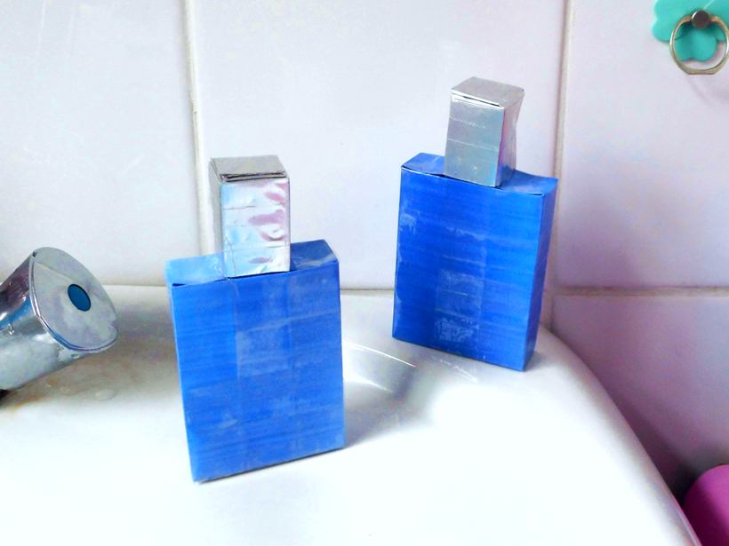 Origami perfume bottles
