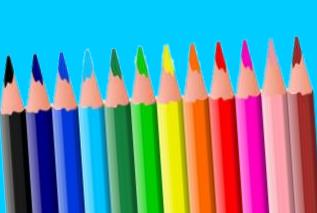 coloring pencils with real bright colours