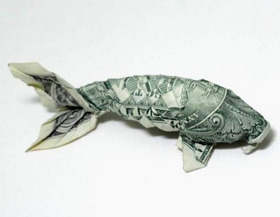 dollar bill origami fish