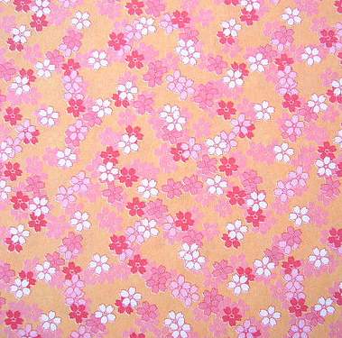 pink kawaii origami paper with tiny flower print