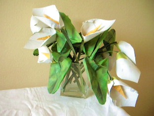 Origami arum lily