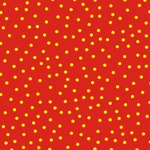 patroon met gele polkadots op een rode achtergrond