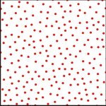 patroon met rode polkadots op een witte achtergrond