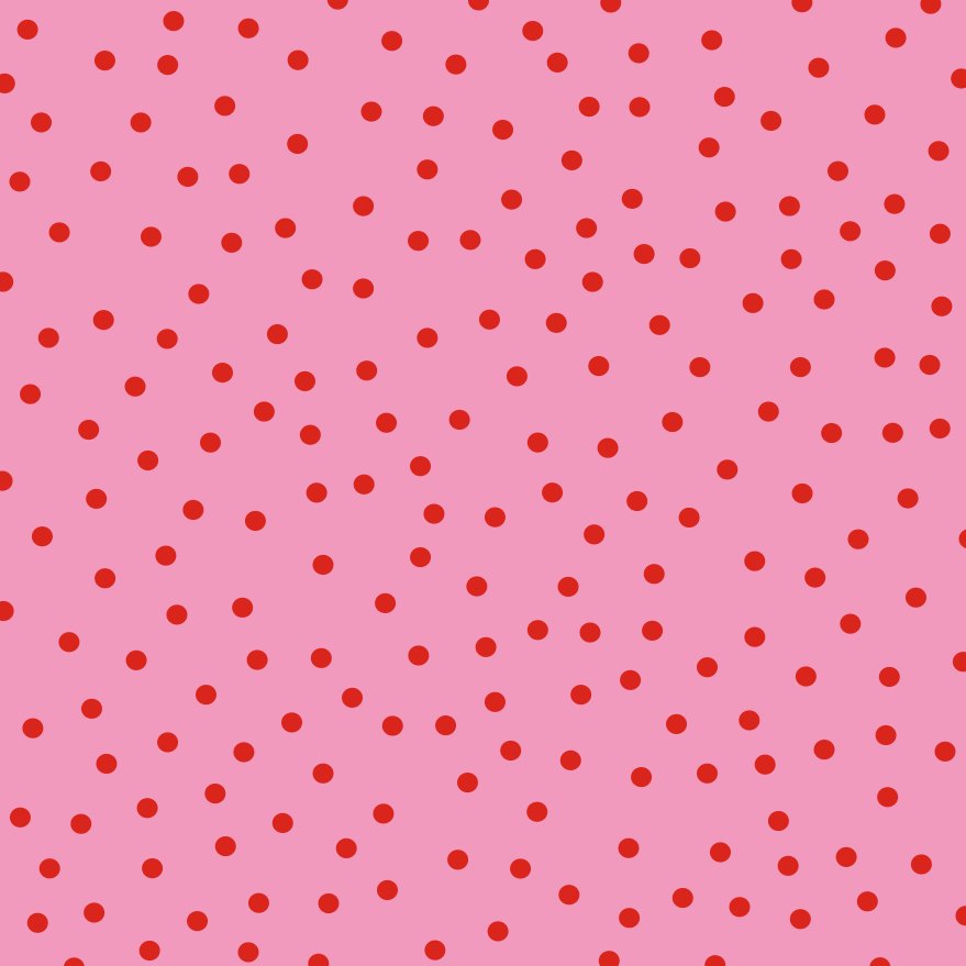 papier met rode polkadots op een roze achtergrond