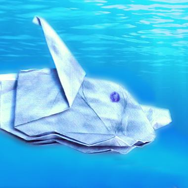 Origami dolphin