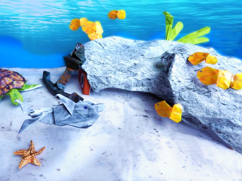 Origami underwater world