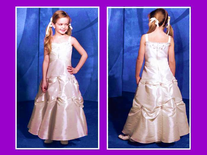 flower girl dress with origami details