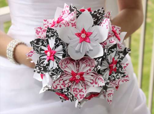 Origami wedding bouquet