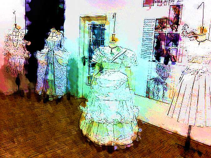 Paper vintage dresses
