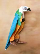 legpuzzel van een kleurige papegaai