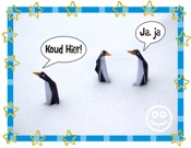 legpuzzel van drie penguins die het erg koud hebben