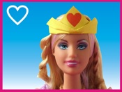 Barbie prinsess with origami crown