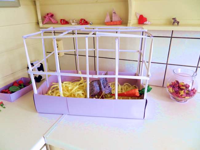 Kirigami rabbit cage
